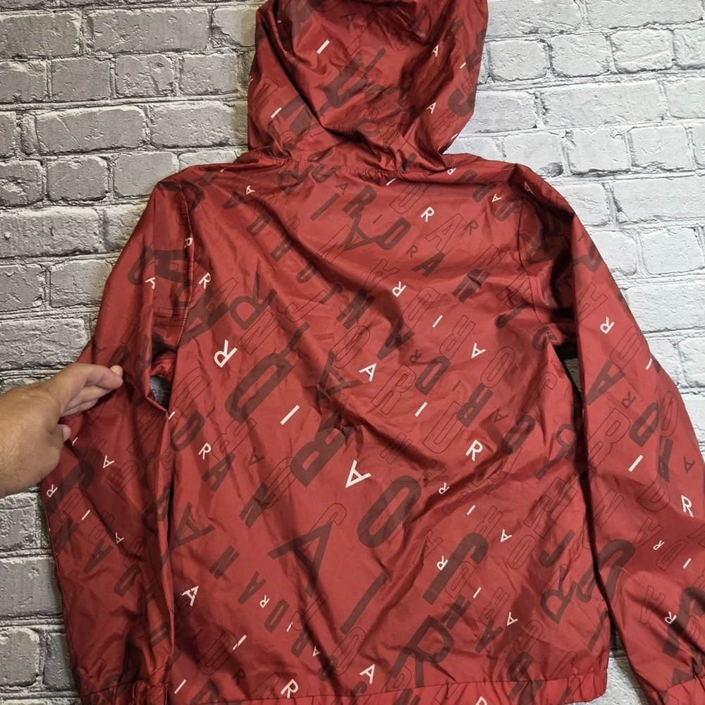Jordan Jacket Boys Small 8-10 Yrs Red Hooded Windbreaker Full Zip Jumpman